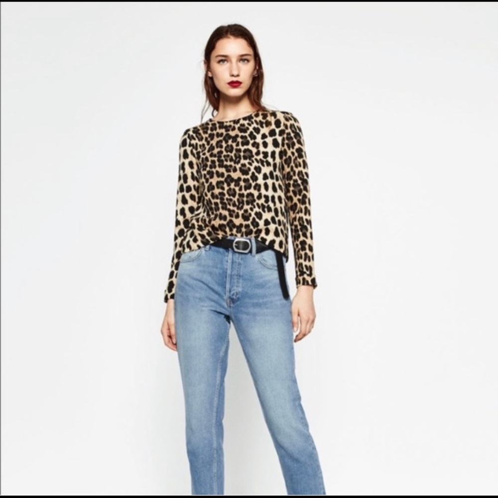 Zara Léopard top Size M excellent condition